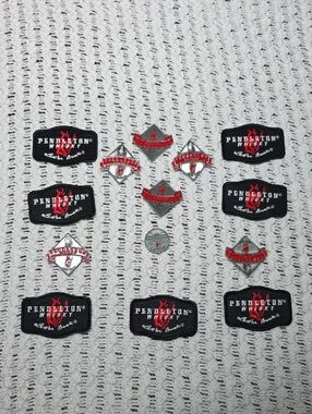 2018 California Rodeo Pendleton Whisky Black Sticker Patches And Hat Pins